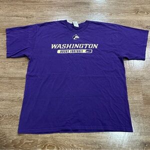 Vintage Nike Washington Husky Football Shirt Tee XL Y2K Purple Team Mens College